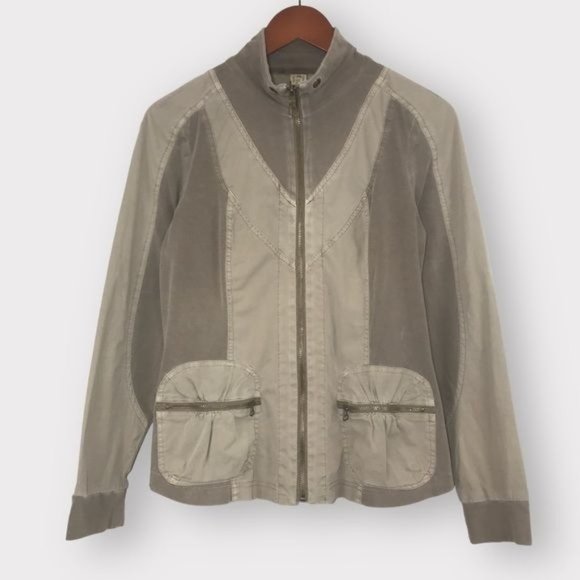 XCVI Full Zip Utility Lagenlook Lightweight Jacket Size Medium - Picture 1 of 9